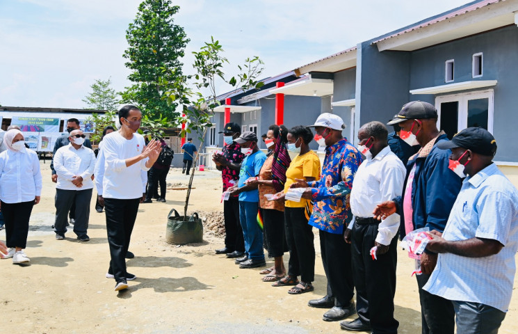 Kawasan Rumah Sehat di Kabupaten Jayapura Dikunjungi Presiden Jokowi
